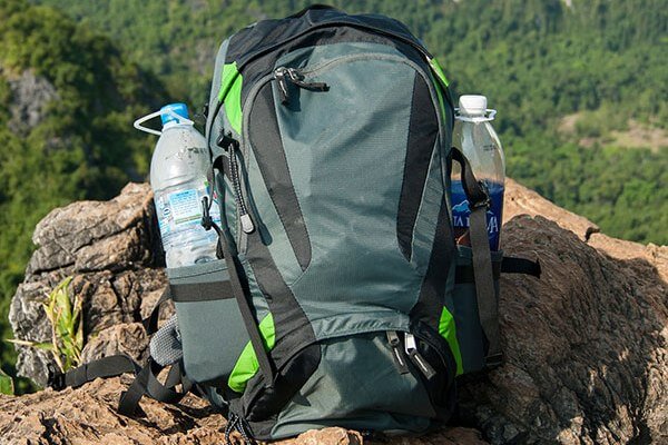 Backpack with water